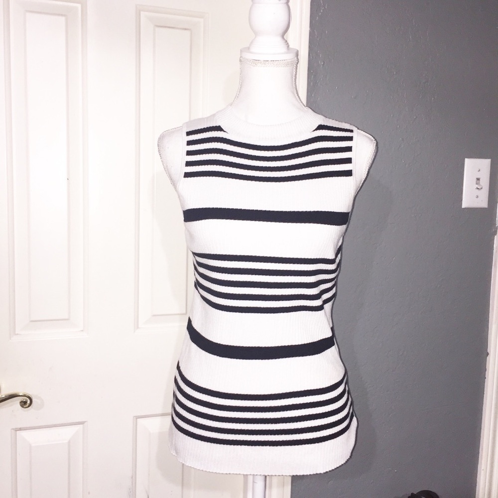 Indigo Rose ribbed sleeveless tank top.